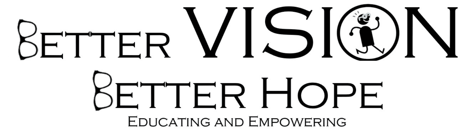 A black and white logo of the vision center hospital.